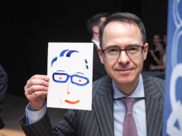 Face-o-mat portrait - Tobias Gutmann, 2017, ink on paper, Munich Tobias Gutmann - Face-o-mat / Sai Bot