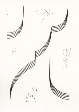 Polyphonic Drawing, Tobias Gutmann, 2019, Ink and Wax Oil Pastel on Paper, 148x210mm Tobias Gutmann - Face-o-mat / Sai Bot