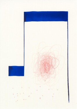 Polyphonic Drawing, Tobias Gutmann, 2019, Ink and Wax Oil Pastel on Paper, 148x210mm Tobias Gutmann - Face-o-mat / Sai Bot