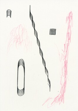 Polyphonic Drawing, Tobias Gutmann, 2019, Ink and Wax Oil Pastel on Paper, 148x210mm Tobias Gutmann - Face-o-mat / Sai Bot