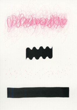 Polyphonic Drawing, Tobias Gutmann, 2019, Ink and Wax Oil Pastel on Paper, 148x210mm Tobias Gutmann - Face-o-mat / Sai Bot