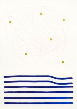 Polyphonic Drawing, Tobias Gutmann, 2019, Ink and Wax Oil Pastel on Paper, 148x210mm Tobias Gutmann - Face-o-mat / Sai Bot