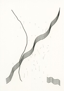 Polyphonic Drawing, Tobias Gutmann, 2019, Ink and Wax Oil Pastel on Paper, 148x210mm Tobias Gutmann - Face-o-mat / Sai Bot