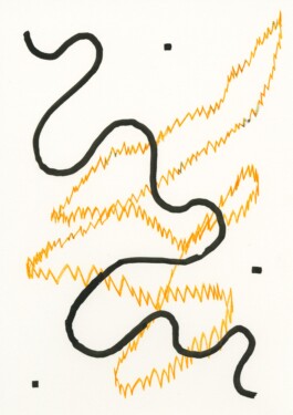 Polyphonic Drawing, Tobias Gutmann, 2019, Ink and Wax Oil Pastel on Paper, 148x210mm Tobias Gutmann - Face-o-mat / Sai Bot