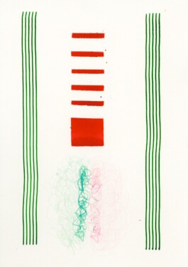 Polyphonic Drawing, Tobias Gutmann, 2019, Ink and Wax Oil Pastel on Paper, 148x210mm Tobias Gutmann - Face-o-mat / Sai Bot