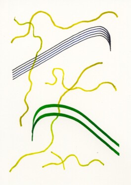 Polyphonic Drawing, Tobias Gutmann, 2019, Ink and Wax Oil Pastel on Paper, 148x210mm Tobias Gutmann - Face-o-mat / Sai Bot