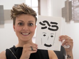 Face-o-mat portrait - Tobias Gutmann, 2015, ink on paper, Paris Tobias Gutmann - Face-o-mat / Sai Bot