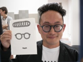 Face-o-mat portrait - Tobias Gutmann, 2015, ink on paper, Paris Tobias Gutmann - Face-o-mat / Sai Bot