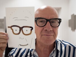 Face-o-mat portrait - Tobias Gutmann, 2015, ink on paper, Paris Tobias Gutmann - Face-o-mat / Sai Bot