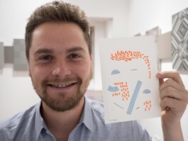 Face-o-mat portrait - Tobias Gutmann, 2015, ink on paper, Paris Tobias Gutmann - Face-o-mat / Sai Bot