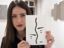 Face-o-mat portrait - Tobias Gutmann, 2015, ink on paper, Paris Tobias Gutmann - Face-o-mat / Sai Bot