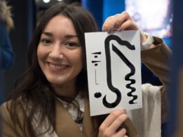 Face-o-mat portrait - Tobias Gutmann, 2015, ink on paper, Paris Tobias Gutmann - Face-o-mat / Sai Bot