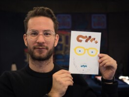 Face-o-mat portrait - Tobias Gutmann, 2015, ink on paper, Paris Tobias Gutmann - Face-o-mat / Sai Bot