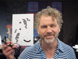 Face-o-mat portrait - Tobias Gutmann, 2015, ink on paper, Paris Tobias Gutmann - Face-o-mat / Sai Bot