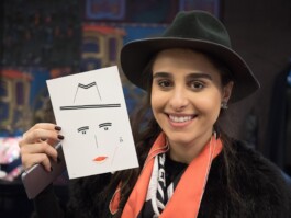 Face-o-mat portrait - Tobias Gutmann, 2015, ink on paper, Paris Tobias Gutmann - Face-o-mat / Sai Bot