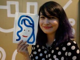 Face-o-mat portrait - Tobias Gutmann, 2015, ink on paper, Melbourne Tobias Gutmann - Face-o-mat / Sai Bot