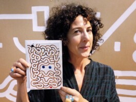 Face-o-mat portrait - Tobias Gutmann, 2015, ink on paper, Melbourne Tobias Gutmann - Face-o-mat / Sai Bot