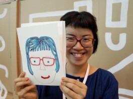 Face-o-mat portrait - Tobias Gutmann, 2015, ink on paper, Melbourne Tobias Gutmann - Face-o-mat / Sai Bot