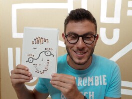 Face-o-mat portrait - Tobias Gutmann, 2015, ink on paper, Melbourne Tobias Gutmann - Face-o-mat / Sai Bot