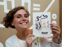 Face-o-mat portrait - Tobias Gutmann, 2015, ink on paper, Melbourne Tobias Gutmann - Face-o-mat / Sai Bot