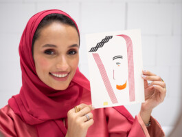 Face-o-mat portrait - Tobias Gutmann, 2024, ink on paper, 22x16 cm, Ithra Center, Dhahran, Saudi Arabia Tobias Gutmann - Face-o-mat / Sai Bot