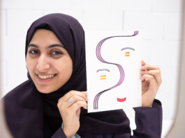 Face-o-mat portrait - Tobias Gutmann, 2024, ink on paper, 22x16 cm, Ithra Center, Dhahran, Saudi Arabia Tobias Gutmann - Face-o-mat / Sai Bot