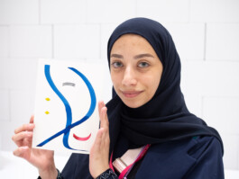 Face-o-mat portrait - Tobias Gutmann, 2024, ink on paper, 22x16 cm, Ithra Center, Dhahran, Saudi Arabia Tobias Gutmann - Face-o-mat / Sai Bot