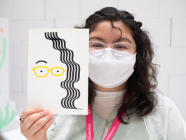 Face-o-mat portrait - Tobias Gutmann, 2024, ink on paper, 22x16 cm, Ithra Center, Dhahran, Saudi Arabia Tobias Gutmann - Face-o-mat / Sai Bot