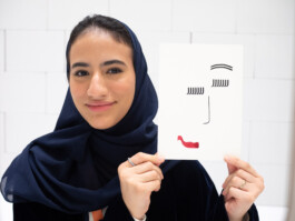 Face-o-mat portrait - Tobias Gutmann, 2024, ink on paper, 22x16 cm, Ithra Center, Dhahran, Saudi Arabia Tobias Gutmann - Face-o-mat / Sai Bot