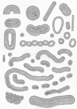 Contemplative Drawings, Tobias Gutmann, Ink on Paper, 60x42, 2016 Tobias Gutmann - Face-o-mat / Sai Bot