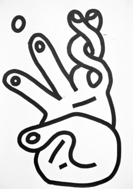 Hand Drawing, Tobias Gutmann, Ink on Paper, 60x42, 2016 Tobias Gutmann - Face-o-mat / Sai Bot