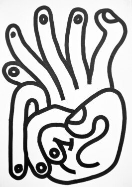 Hand Drawing, Tobias Gutmann, Ink on Paper, 60x42, 2016 Tobias Gutmann - Face-o-mat / Sai Bot