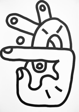 Hand Drawings, Tobias Gutmann, Ink on Paper, 60x42, 2016 Tobias Gutmann - Face-o-mat / Sai Bot