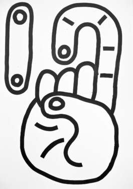 Hand Drawings, Tobias Gutmann, Ink on Paper, 60x42, 2016 Tobias Gutmann - Face-o-mat / Sai Bot