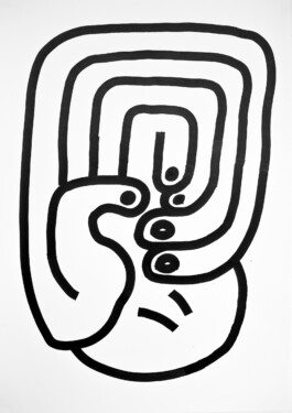 Hand Drawings, Tobias Gutmann, Ink on Paper, 60x42, 2016 Tobias Gutmann - Face-o-mat / Sai Bot