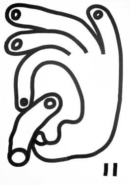 Hand Drawings, Tobias Gutmann, Ink on Paper, 60x42, 2016 Tobias Gutmann - Face-o-mat / Sai Bot