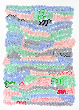 Contemplative Drawings, Tobias Gutmann, Ink on Paper, 76x56, 2017 Tobias Gutmann - Face-o-mat / Sai Bot