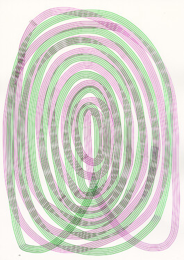 Contemplative Drawings, Tobias Gutmann, Ink on Paper, 42x30, 2018 Tobias Gutmann - Face-o-mat / Sai Bot