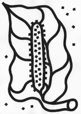 Flower Series, Tobias Gutmann, Ink on Paper, 42x30, 2019 Tobias Gutmann - Face-o-mat / Sai Bot