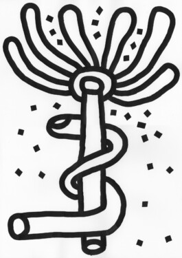 Flower Series, Tobias Gutmann, Ink on Paper, 42x30, 2019 Tobias Gutmann - Face-o-mat / Sai Bot