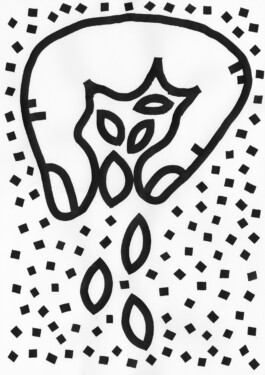 Flower Series, Tobias Gutmann, Ink on Paper, 42x30, 2019 Tobias Gutmann - Face-o-mat / Sai Bot