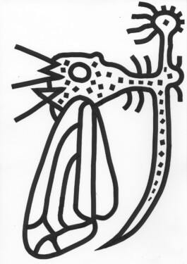 Bug Drawing, Tobias Gutmann, Ink on Paper, 42x30, 2021 Tobias Gutmann - Face-o-mat / Sai Bot