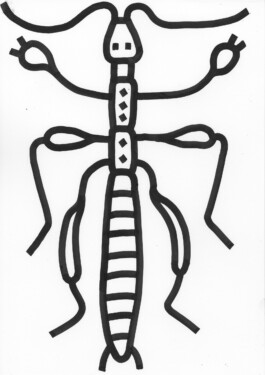 Bug Drawing, Tobias Gutmann, Ink on Paper, 42x30, 2021 Tobias Gutmann - Face-o-mat / Sai Bot