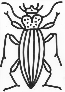 Bug Drawing, Tobias Gutmann, Ink on Paper, 42x30, 2021 Tobias Gutmann - Face-o-mat / Sai Bot