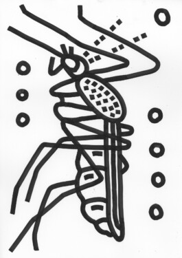 Bug Drawing, Tobias Gutmann, Ink on Paper, 42x30, 2021 Tobias Gutmann - Face-o-mat / Sai Bot