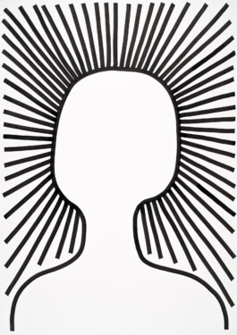 Lux Drawing, Tobias Gutmann, Ink on Paper, 60x42, 2021 Tobias Gutmann - Face-o-mat / Sai Bot