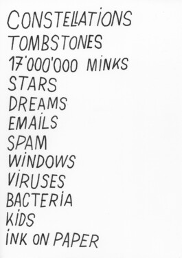 Noting Word Drawings, Tobias Gutmann, Ink on Paper, 42x30, 2021 Tobias Gutmann - Face-o-mat / Sai Bot