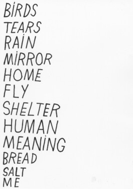 Word Drawings - Notings, Tobias Gutmann, Ink on Paper, 42x30, 2021 Tobias Gutmann - Face-o-mat / Sai Bot