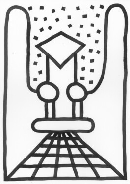 Things, Tobias Gutmann, Ink on Paper, 42x30, 2021 Tobias Gutmann - Face-o-mat / Sai Bot