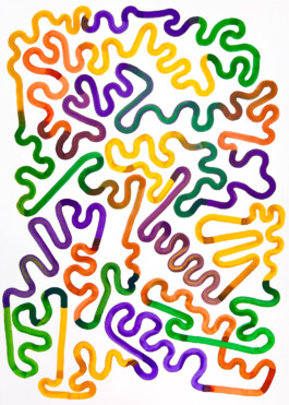 Contemplative Drawings, Tobias Gutmann, Ink on Paper, 76x56, 2025 Tobias Gutmann - Face-o-mat / Sai Bot